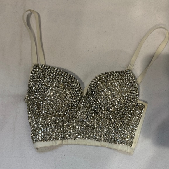 Sparkling Rhinestone Bralette - Picture 2 of 8